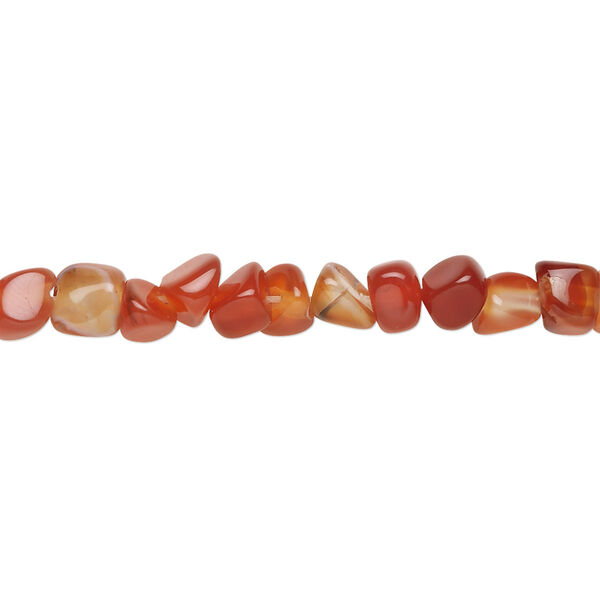 Carnelian 1pkg1, pebble bead 15.5-16 inch small image number 0