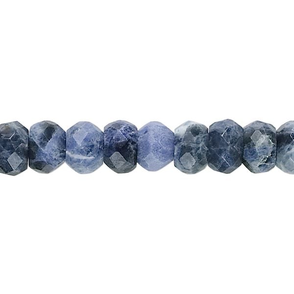 Sodalite 1pkg1, faceted rondelle bead natural 15.5-16 inch 8x5mm image number 0