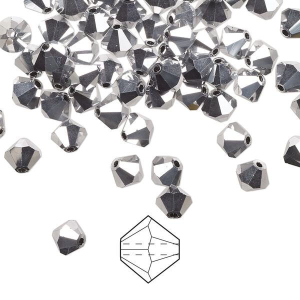 Bead 144pk crystal Labrador 2X, Preciosa Czech crystal 5mm bicone image number 0