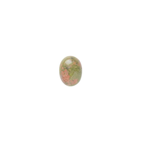 Unakite 1pkg16, calibrated oval cab natural 8x6mm image number 0