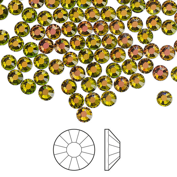 Flat back 1440pk crystal vitrail medium, Preciosa Viva 12® Czech crystal rhinestone 3.8-4mm chaton rose round SS16 image number 0