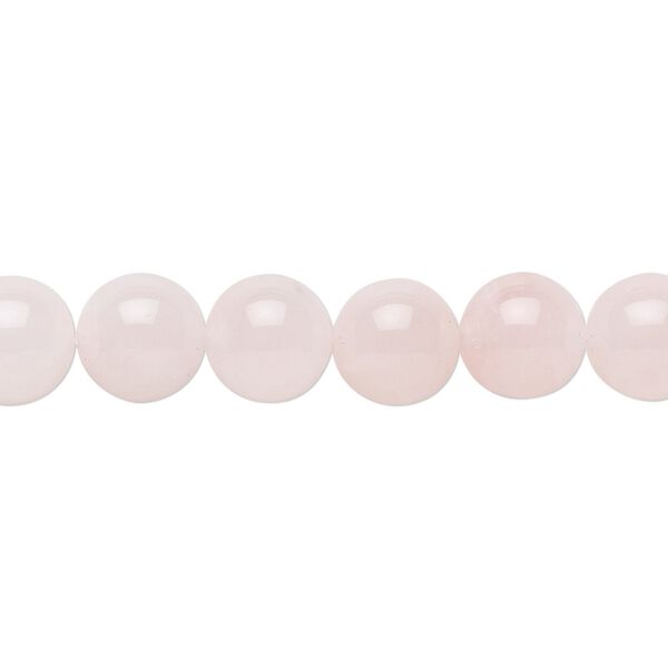 Rose quartz 1pkg1, round bead natural 15.5-16 inch 8mm image number 0