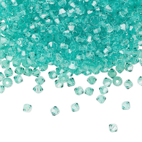 Bead 144pk Caribbean Sea, Preciosa Czech crystal 3mm bicone image number 0