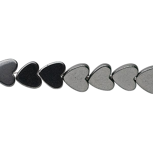 Hemalyke™ 1pkg1, flat heart bead 15.5-16 inch 8mm image number 0