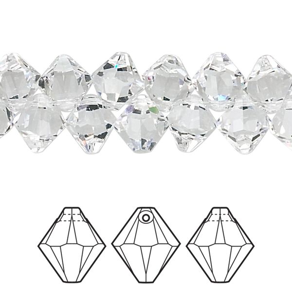 Drop 12pk crystal, Crystal Passions® 8mm pendant bicone 6328 image number 0
