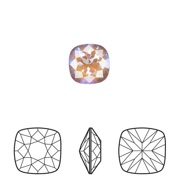 Fancy stone 2pk crystal cappuccino DeLite, Crystal Passions® 10mm cushion 4470 image number 0