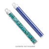 Vial, plastic, clear and white, 5 x 9/16 inch cylinder with hang tab. Sold per pkg of 100. image number 0