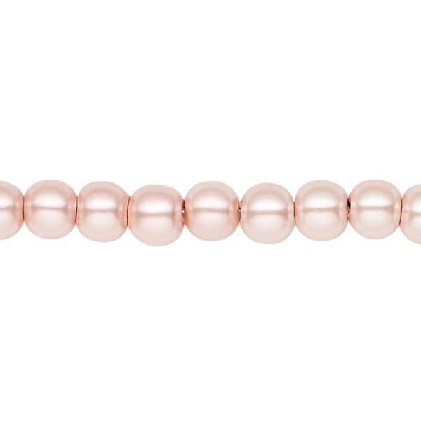 Bead, Hemalyke™ (man-made), magnetic, pink, 6mm round. Sold per 15-1/2" to 16" strand. image number 0