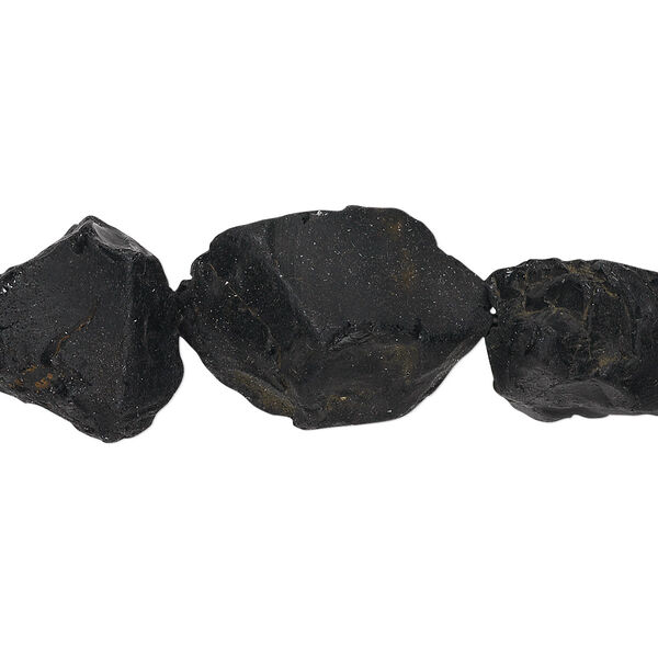 Black spinel 1pkg5, rough nugget bead natural medium image number 0
