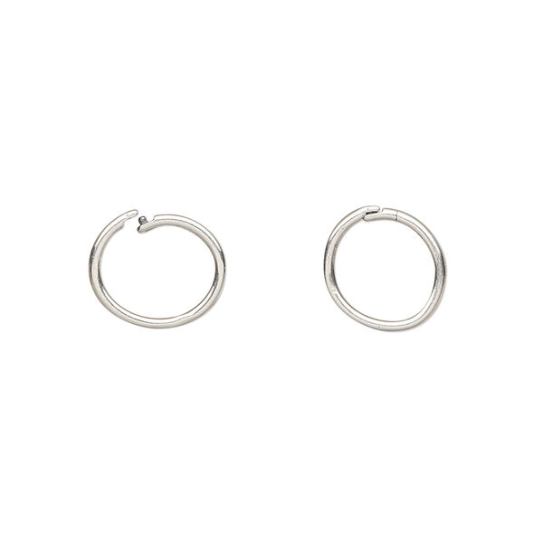 Loop Lock™, JBB Findings, antique silver-plated brass, 10mm round. Sold per pkg of 4. image number 0