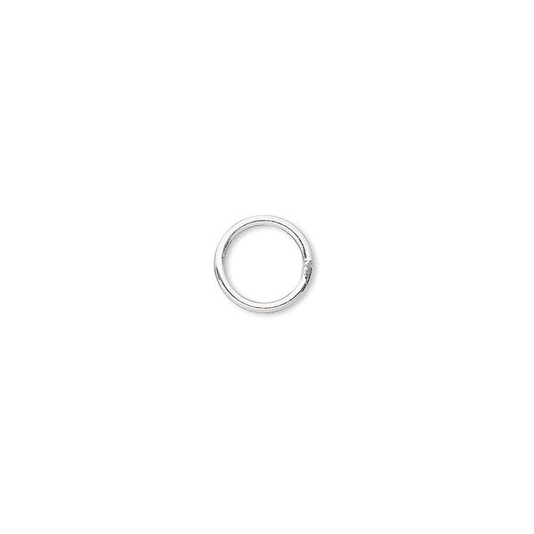 Jump ring, sterling silver-filled, 8mm soldered round, 6.4mm inside diameter, 20 gauge. Sold per pkg of 100. image number 0