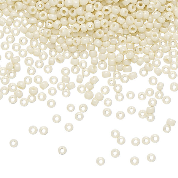 Seed bead, TOHO BEADS®, glass, pkg/50g, #11 round, opaque light beige (TR-11-51). image number 0