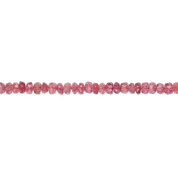 Pink spinel 1pkg1, hand-cut faceted rondelle bead natural 8 inch 2x1mm-3x2mm image number 0