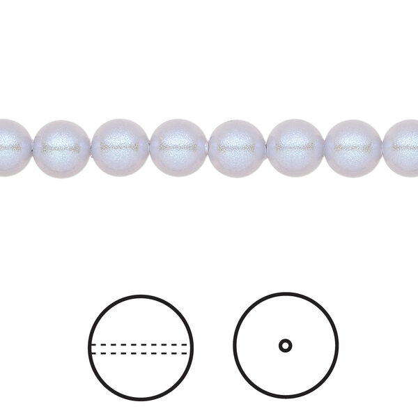 Pearl 500pk iridescent dreamy blue, Swarovski® 6mm round 5810 image number 0
