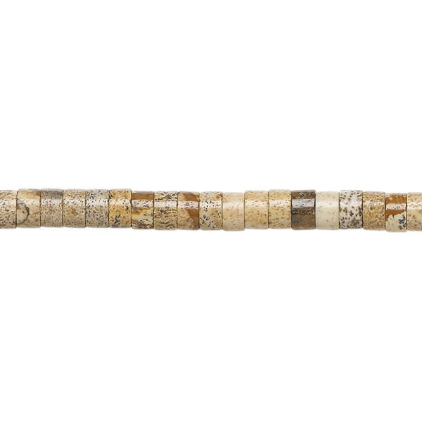 Picture jasper 1pkg1, heishi bead natural 15.5-16 inch 4x1.5mm-4x2.5mm image number 0