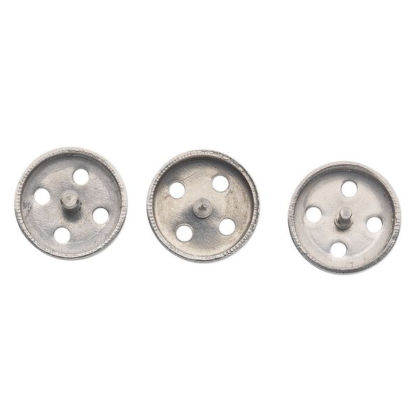 Clay extruder adapter, Makin's Professional® Clay Core®, stainless steel, 18mm disc with 1-3mm holes. Sold per 3-piece set. image number 0