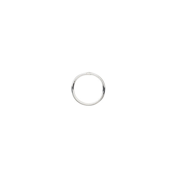 Jump ring, sterling silver, 8mm soldered round, 6.9mm inside diameter, 23 gauge. Sold per pkg of 20. image number 0