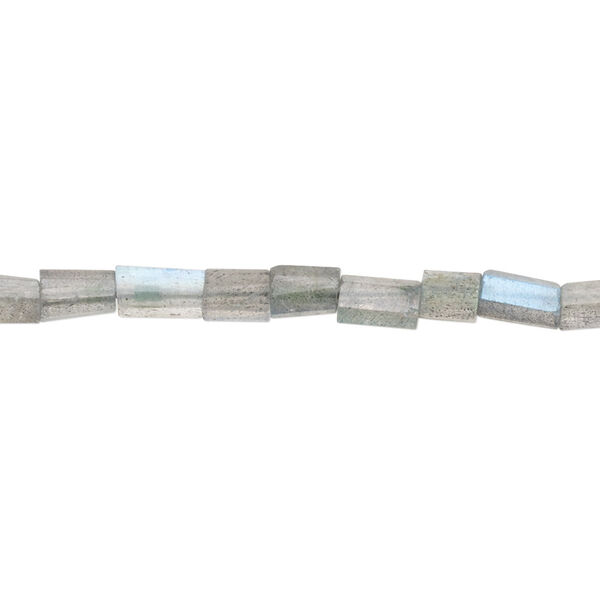 Labradorite 1pkg1, hand-cut hexagon tube bead natural 14 inch 5x3mm-9x4mm image number 0