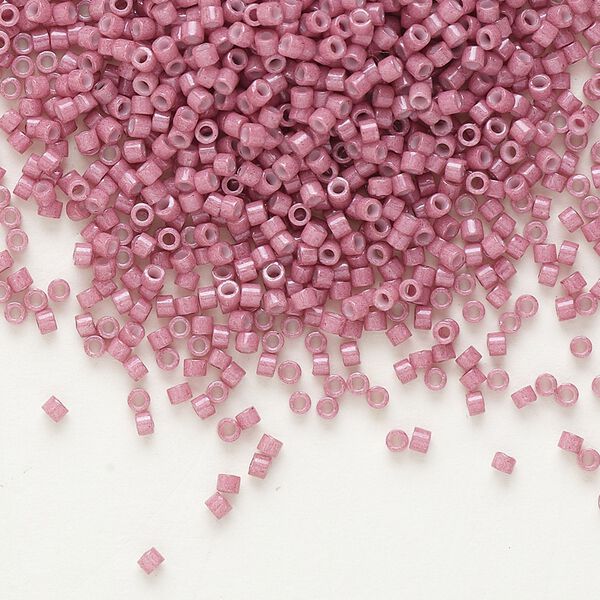 Seed bead, Delica®, glass, pkg/250g, #11 round, opaque antique rose (DB-1376). image number 0