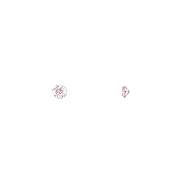 Gem, cubic zirconia, pink, 3mm faceted round, Mohs hardness 8-1/2. Sold per pkg of 10. image number 0