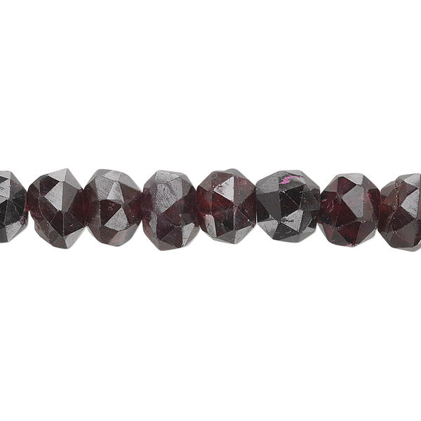 Garnet 1pkg1, hand-cut faceted round bead 15.5-16 inch 8mm image number 0