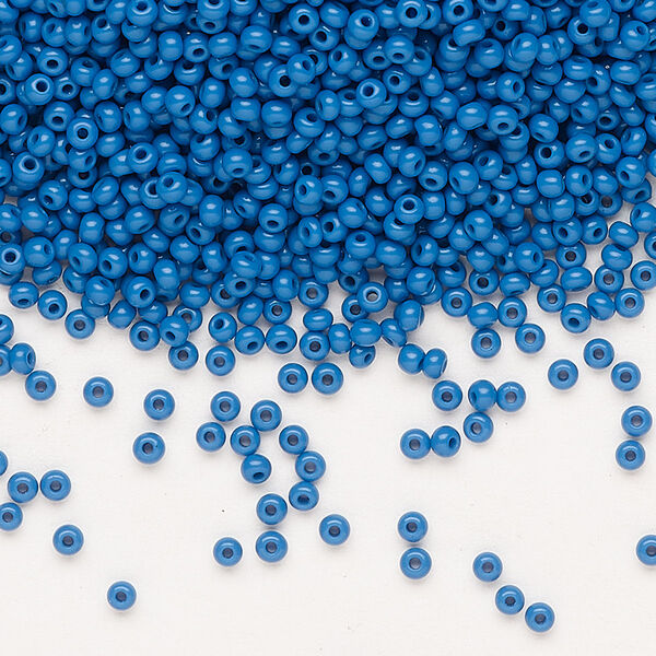 Seed bead, Preciosa Ornela Czech glass, pkg/50g, #11 rocaille, opaque denim blue, (33210). image number 0
