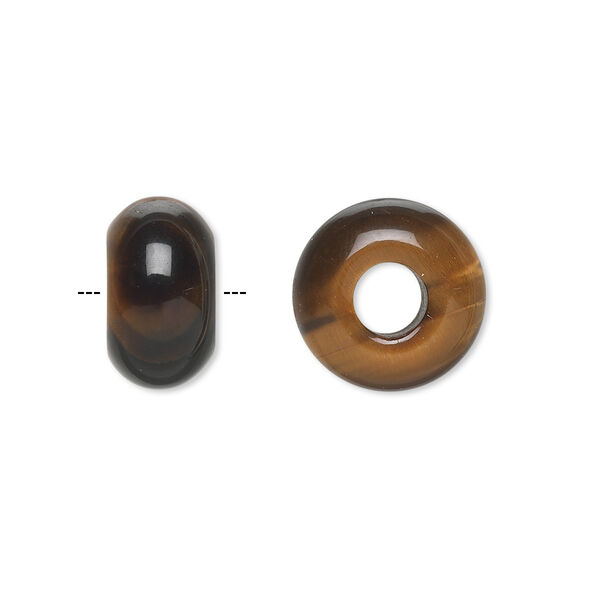 Tigereye 1pkg2, rondelle bead natural B grade, 14x8mm Dione® image number 0