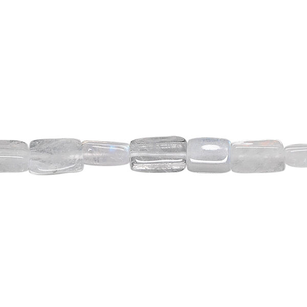 Rainbow moonstone 1pkg1, hand-cut rectangle bead natural 15.5-16 inch 6x4mm-9x5mm image number 0
