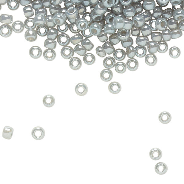Seed bead, TOHO BEADS®, glass, pkg/250g, #8 round, opaque ceylon smoke (TR-08-150). image number 0