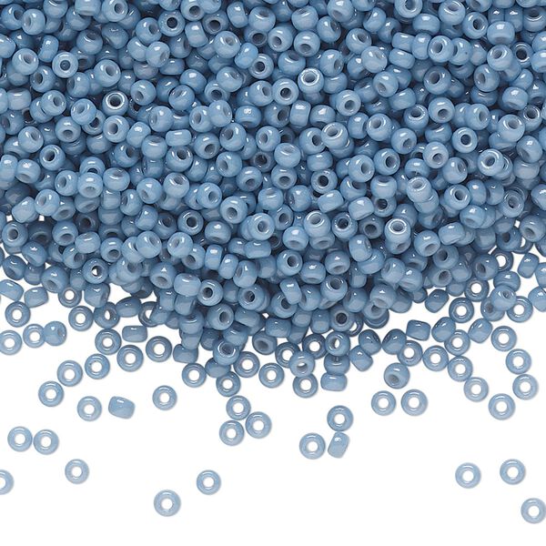 Seed bead, Miyuki, glass, pkg/250g, #11 rocaille, Duracoat® opaque outside dyed bayberry, (RR-4482). image number 0