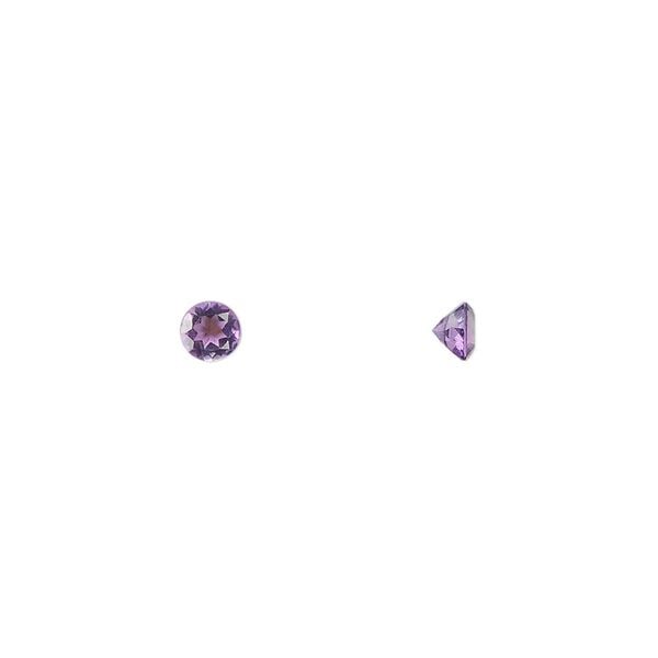 Amethyst 1pkg4, hand-cut faceted round gem natural 4mm image number 0