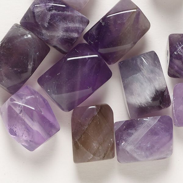 Amethyst 1pkg12, faceted nugget bead natural small image number 0