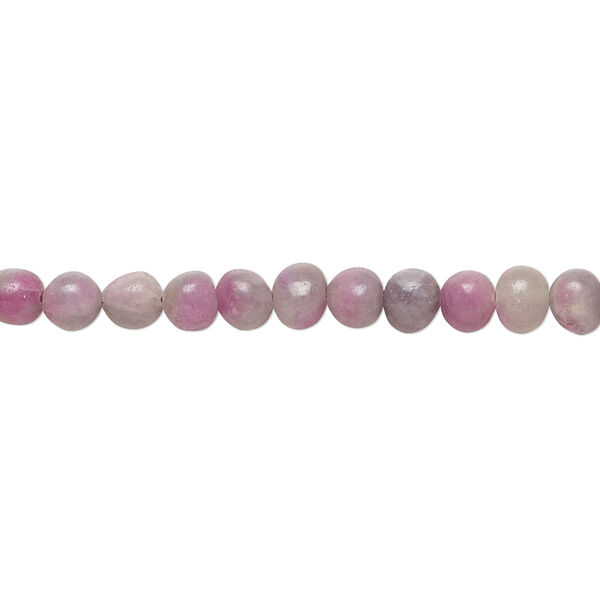 Plum blossom tourmaline 1pkg1, hand-cut pebble bead natural 14 inch small image number 0