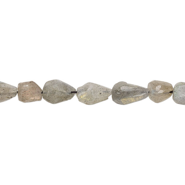 Labradorite 1pkg1, hand-cut faceted teardrop bead natural 13 inch 6x5mm-10x6mm image number 0