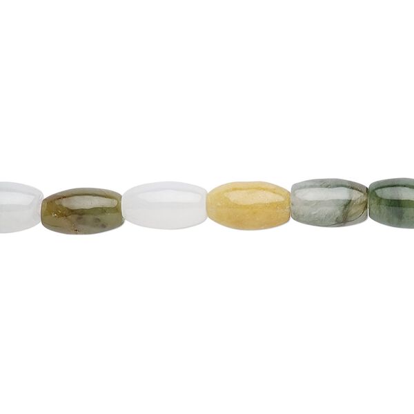 Jadeite 1pkg1, round tube bead 15.5-16 inch 8x5mm-10x6mm image number 0