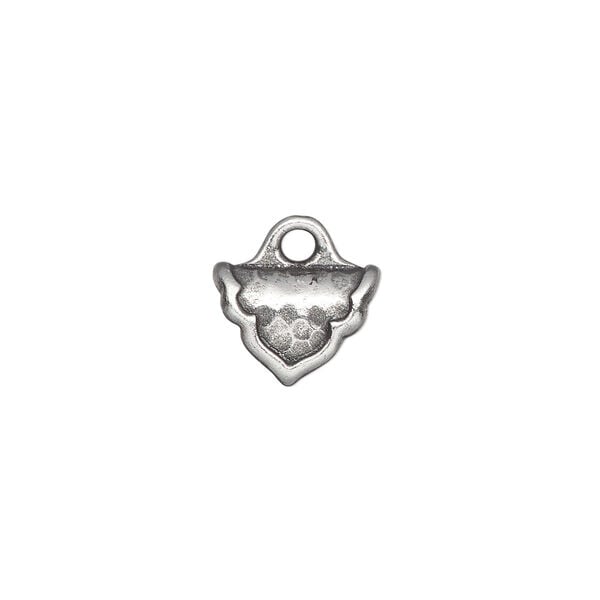Crimp end, TierraCast®, pewter (tin-based alloy), 12x8mm palace, 2.7mm inside diameter. Sold per pkg of 20. image number 0