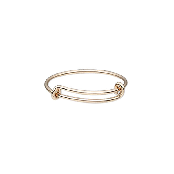 Ring, 14Kt rose gold-filled, 1mm wide, adjustable from size 8-10. Sold individually. image number 0