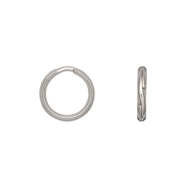 Split ring, stainless steel, 13mm round. Sold per pkg of 20. image number 0