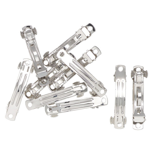 Hair clip, steel, 40x8mm. Sold per pkg of 10. image number 0