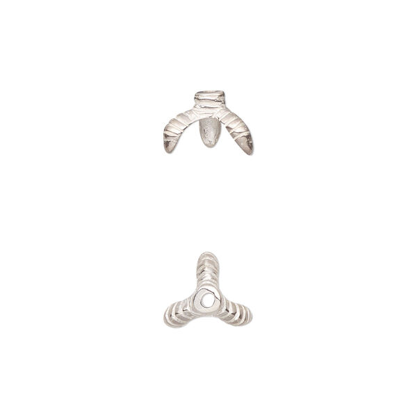 Bead cap, Amoracast®, sterling silver, 9x8mm dragon claw, fits 8mm bead. Sold individually. image number 0