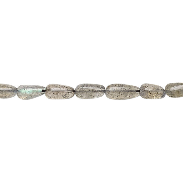 Labradorite 1pkg1, hand-cut teardrop bead natural 13 inch 6x4mm-10x5mm image number 0