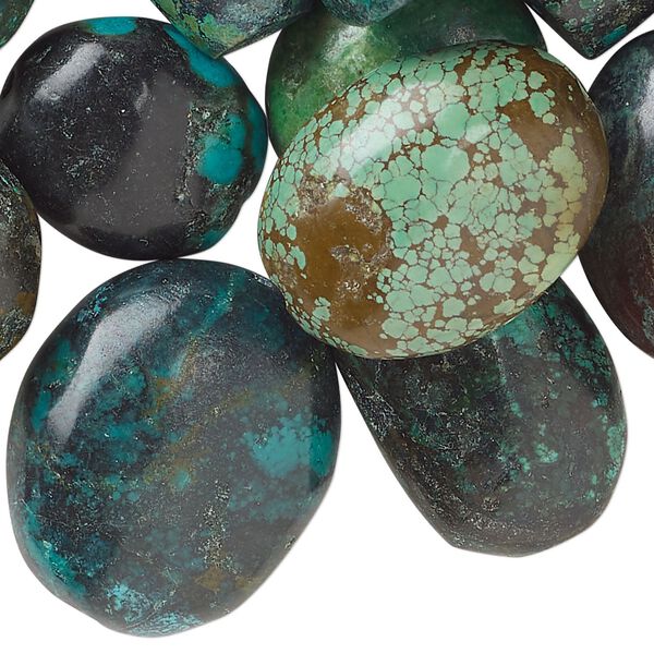 Turquoise 1pkg1, nugget bead 1/2 lb mix 12-50mm image number 0