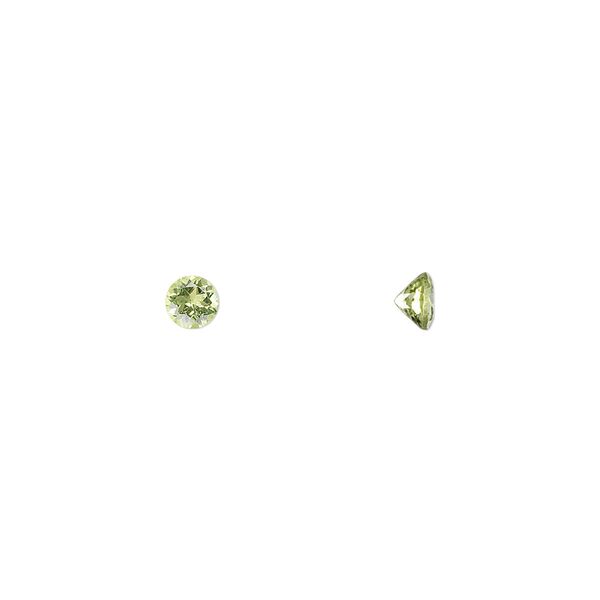 Peridot 1pkg4, hand-cut faceted round gem natural 4mm image number 0