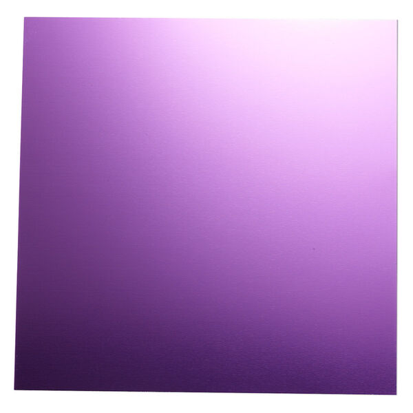 Sheet, anodized aluminum, purple, 5-3/4 x 5-3/4 inch square, 26 gauge. Sold individually. image number 0