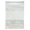Bag, Tite-Lip™, plastic, clear and white, 3x4-inch top zip with block and hole. Sold per pkg of 100. image number 1