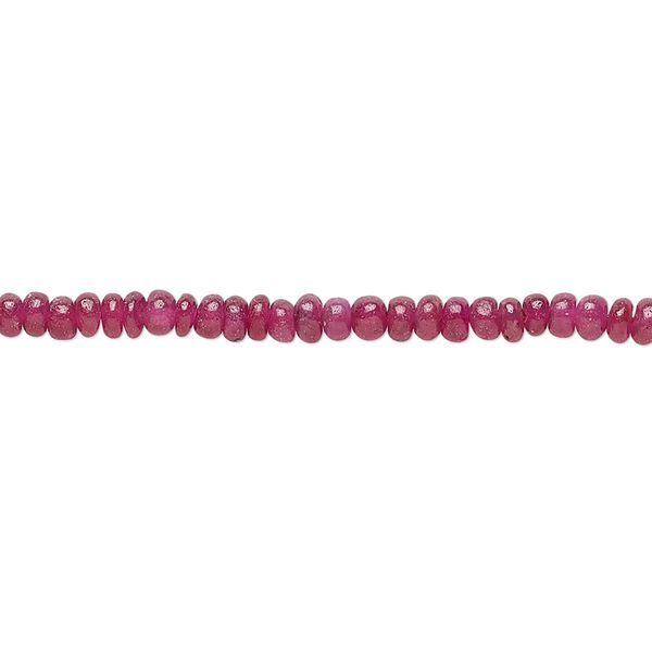 Ruby 1pkg1, hand-cut rondelle bead 6 inch 3x1mm-3x2mm image number 0