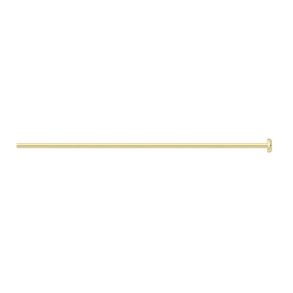 Head pin, 12Kt gold-filled, pkg/10, 1-1/2 inches, 21 gauge. image number 0