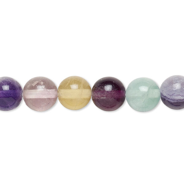 Multi-fluorite 1pkg1, round bead natural 15.5-16 inch 8mm image number 0