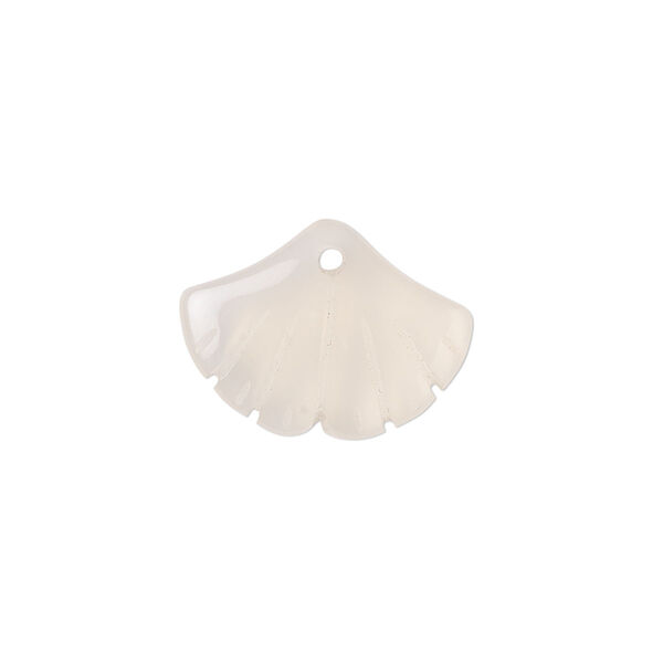Chalcedony 1pkg1, carved double-sided ginkgo leaf drop natural 20x15mm image number 0