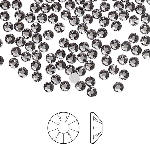 Flat back 1pkg144, lilac ash foil back Preciosa MAXIMA Czech crystal rhinestone 3-3.2mm chaton rose round SS12 image number 0